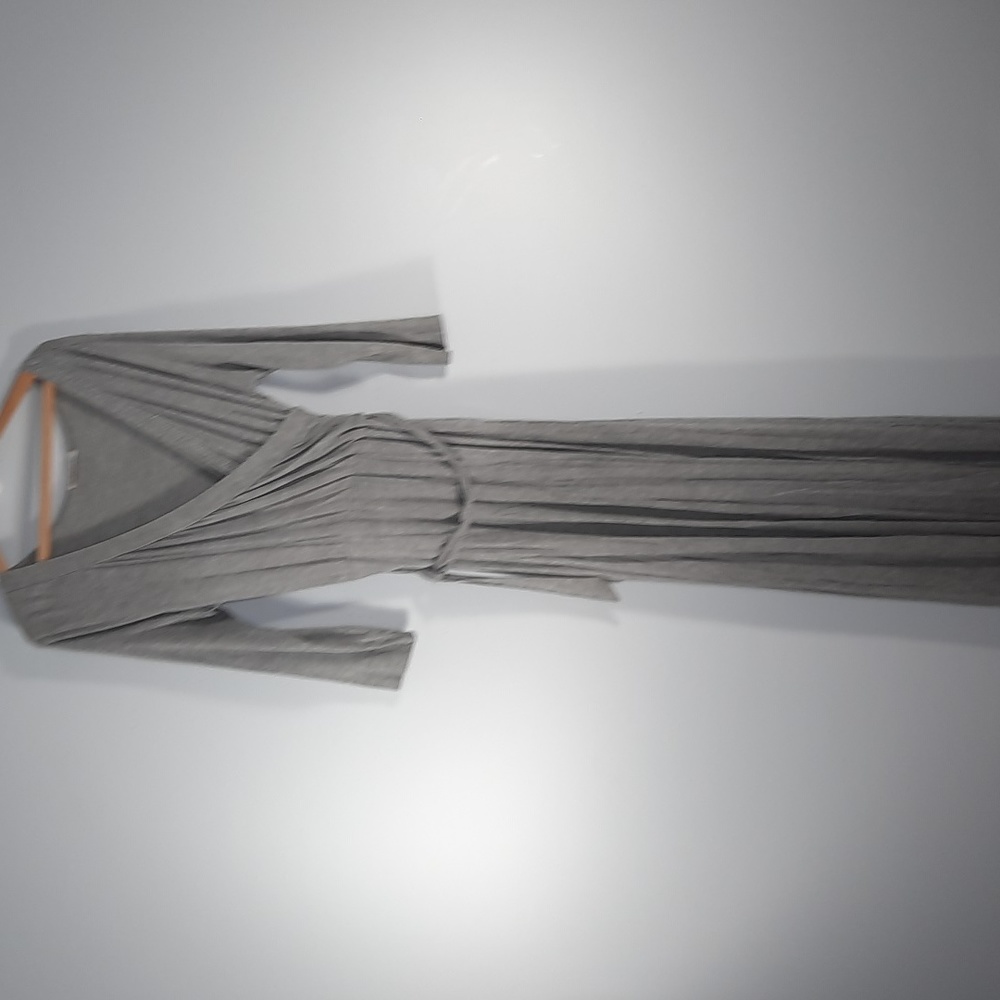 Tua  gray knit maxi wrap dress SZ L